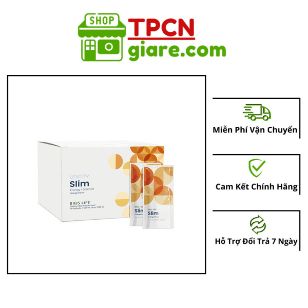 Bios Life Slim Unicity Hỗ Trợ Giảm Cân, Kiểm Soát Cân Nặng Hiệu Quả - Hộp 60 Gói