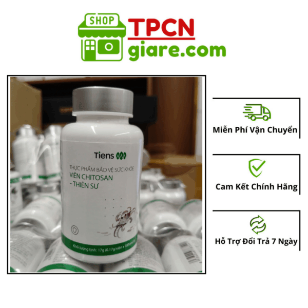Thực Phẩm Bảo Vệ Sức Khoẻ Viên Chitosan - Thiên Sư Tiens Lọ 100 Viên