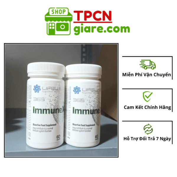 Lifewise365 Immunex Hộp 60 Viên - Nâng cao kích hoạt hệ miễn dịch