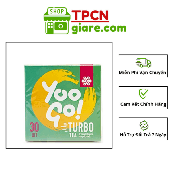 Trà Giảm Cân Thảo Mộc Thải Độc Yoo Go Turbo Tea Siberian - Hộp 30 Gói Trà