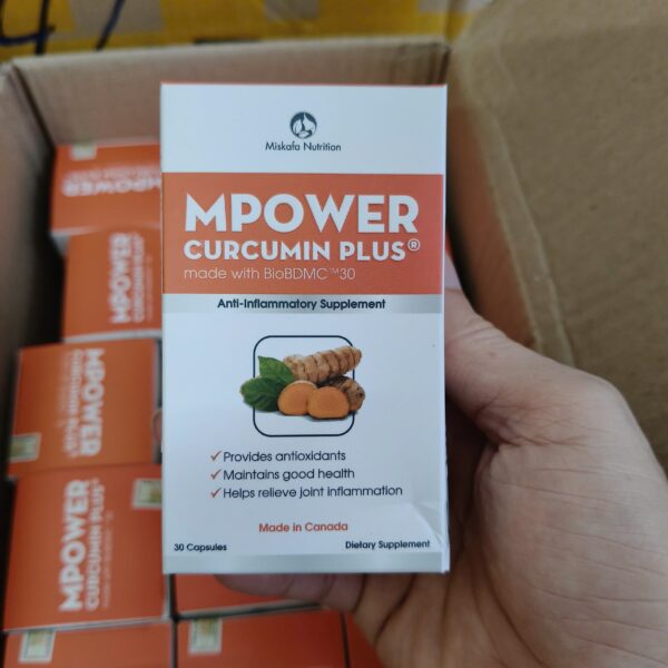 Viên Uống Mpower Curcumin Plus Nghệ Tươi Canada - Lọ 30 Viên - Hình ảnh 3
