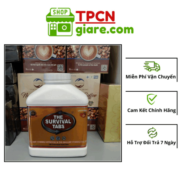 Thực Phẩm Sinh Tồn The Survival Tabs Lọ 180 Viên