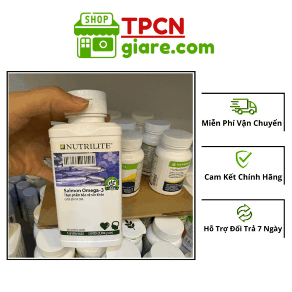 Thực phẩm bảo vệ sức khỏe Nutrilite Salmon Omega 3 Amway - Lọ 120 Viên