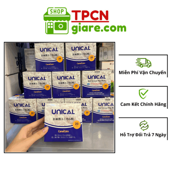 Canxi Cơm Unical For Rice Nhật Bản Hỗ Trợ Bổ Sung Canxi Hộp 20 Gói - Chính Hãng