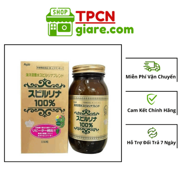Tảo xoắn Spirulina Nhật Bản hỗ trợ thanh lọc cơ thể và bổ sung chất sơ