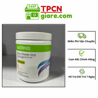 Beauty Powder Drink Collagen Herbalife Nutrition Hỗ Trợ Sức Khoẻ Cho Mái Tóc Và Làn Da Hương Cam Lọ 300g