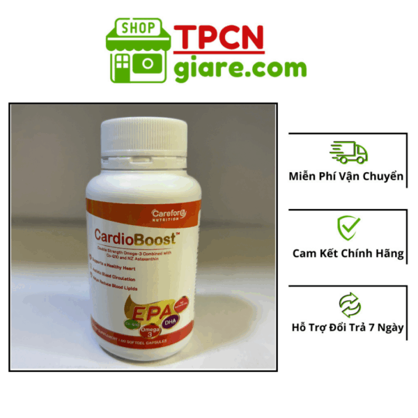 Viên Uống Cardio Boost Carefore Lọ 60 Viên - Bổ Sung Sức Khỏe Tim Mạch Nhập Khẩu New Zealand