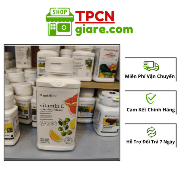 VITAMIN C (MẪU MỚI) EXTENDED RELEASE AMWAY NUTRILITE™  - LỌ 180 VIÊN