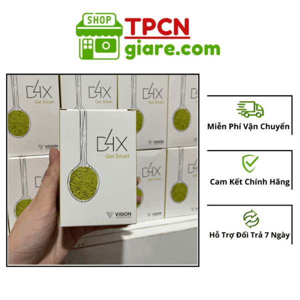 D4X Get Smart Vision - Hỗ Trợ Sức Khỏe Não Bộ Hộp 10 Gói