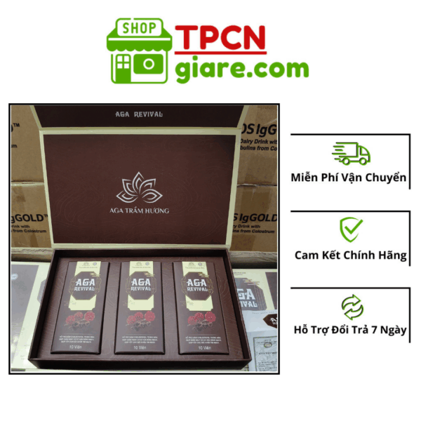 Tinh Dầu Thông Đỏ AGA Revival Trầm Hương Hộp 30 Viên Giảm Nguy Cơ Xơ Vữa Động Mạch, Giảm Chlolesterol, Tăng Cường Sức Khỏe Tim Mạch