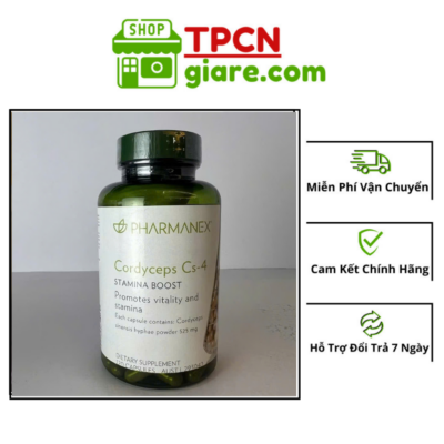 Viên Uống Pharmanex CordyMax Cs-4 Nuskin Đông Trùng Hạ Thảo - Hỗ Trợ Bổ Phổi, Bổ Thận, Tăng Đề Kháng (Lọ 120 Viên)
