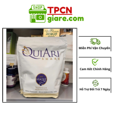 QuiAri Shake Vanilla with Maqui™ – Bữa Lắc Dinh Dưỡng Cao Cấp Cho Lối Sống Khỏe Mạnh ( Túi 952G)