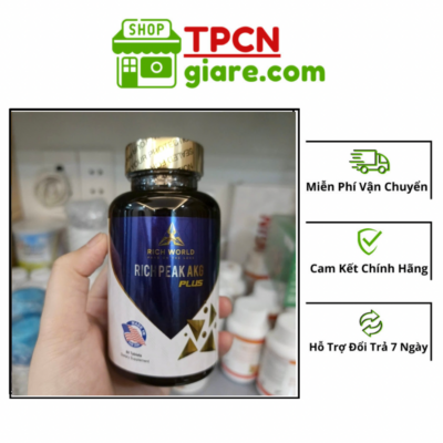 Rich Peak AKG Plus – Viên Uống Hỗ Trợ Chống Lão Hóa & Sức Khỏe Tế Bào (60 Viên)