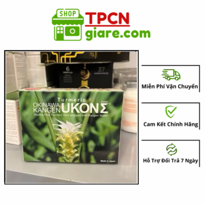 Viên uống tinh chất nghệ Turmeric Kangen Ukon Nhật Bản 100 Viên - Mẫu Mới Có Dầu Cá